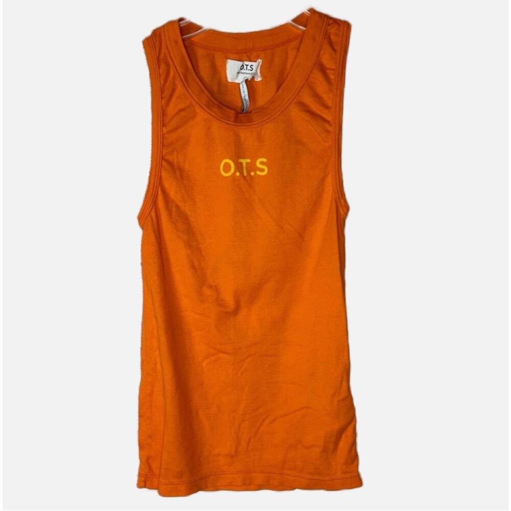 One Teaspoon Logo Tank Top Activewear shirt - ORANGE